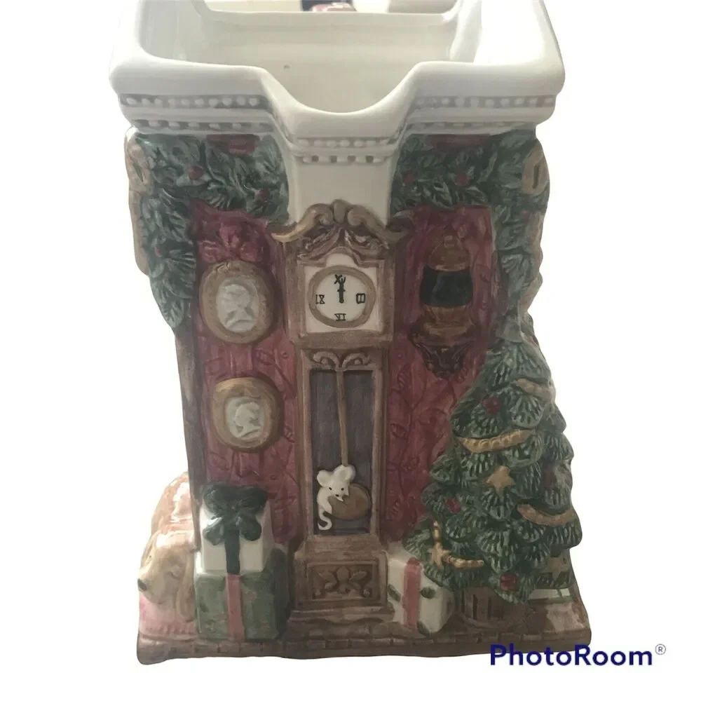Fitz and Floyd Christmas 2 QT Ceramic Pitcher Dog,‎ Snowman, Teddy Bear 1995